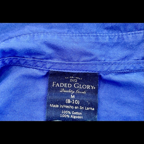 Royal blue button down shirt - Picture 3 of 5